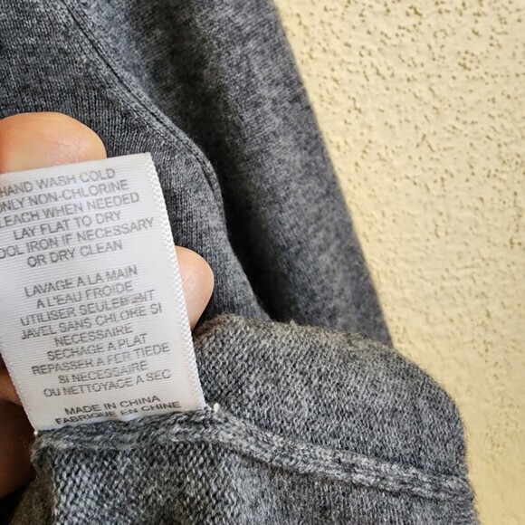 Equipment 'Shane' Embellished $359 Sweater in HEATHER GRAY XS wool Cashmere EUC - Picture 7 of 12